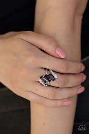 Be Adored Jewelry Triple Razzle Purple Paparazzi Ring 