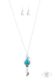 Unlock Every Door - Paparazzi Blue Necklace - Be Adored Jewelry