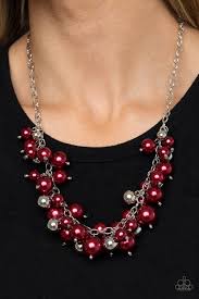 Be Adored Jewelry Uptown Upgrade Red Paparazzi Necklace