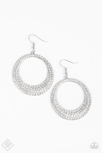 Paparazzi Accessories Very Victorious - White Earring - Be Adored Jewelry