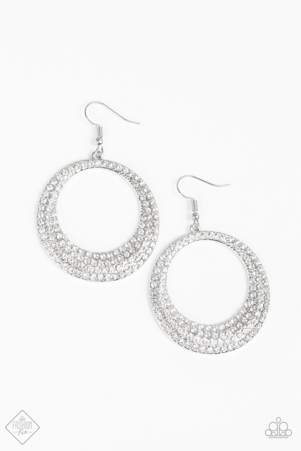 Paparazzi Accessories Very Victorious - White Earring - Be Adored Jewelry