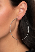 Load image into Gallery viewer, Be Adored Jewelry Very Curvaceous silver Paparazzi Hoop Earring