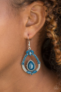 Paparazzi Accessories Vogue Voyager - Blue Earring - Be Adored Jewelry