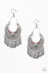 Paparazzi Accessories Walk On The Wildside - Red Earring - Be Adored Jewelry