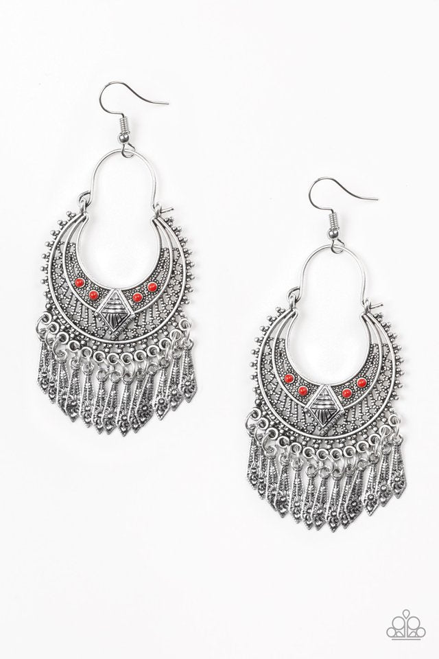 Paparazzi Accessories Walk On The Wildside - Red Earring - Be Adored Jewelry