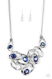Be Adored Jewelry Warp Speed Blue Paparazzi Necklace