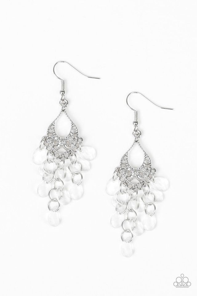 Paparazzi Accessories What Happens In Maui - White Earring - Be Adored Jewelry