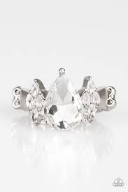 Paparazzi Accessories Yas Queen - White Ring - Be Adored Jewelry